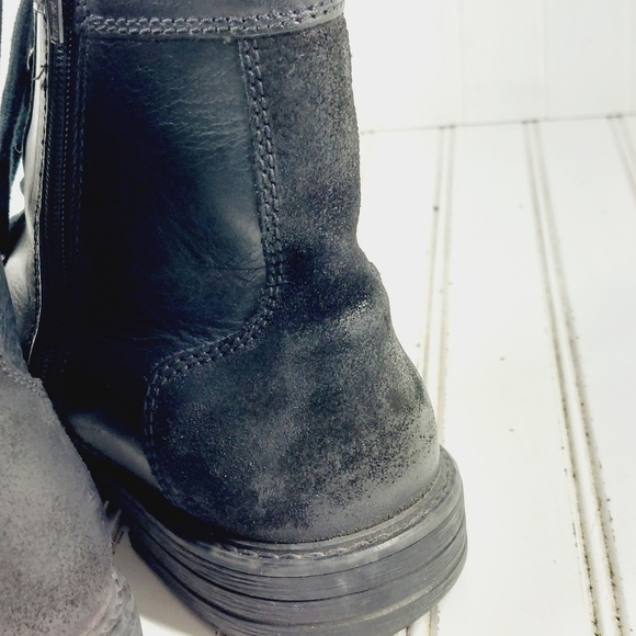 Flexi Knight Black Leather Lace Up Round Toe Boots K176 - Picture 11 of 12